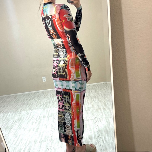 Skims Mesh Fitted Long Dress - Picture 10 of 15